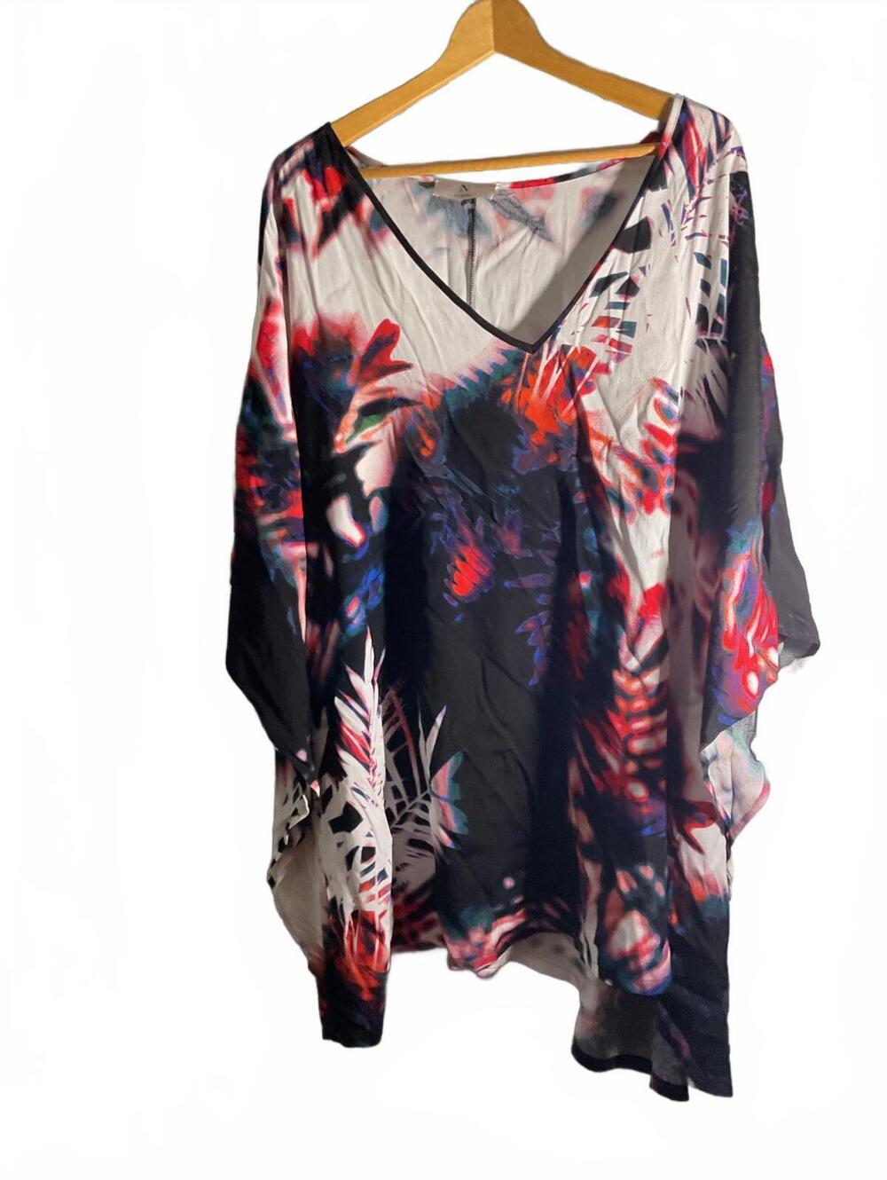 Natori 3X Floral Print V-Neck Tunic Top NWT - Picture 2 of 10